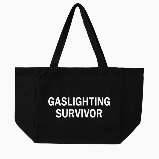 Gaslighting Survivor – Empowerment Tote Bag Large 35 cm x 35 cm (13.7 in x 13.7 in)