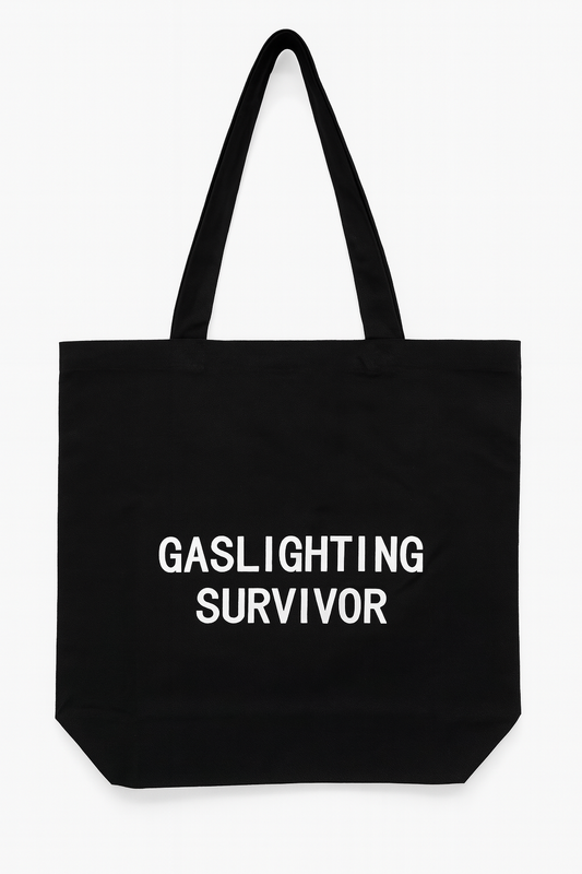 Gaslighting Survivor – Empowerment Tote Bag Extra Large 50 cm x 50 cm (19.6 in x 19.6 in)