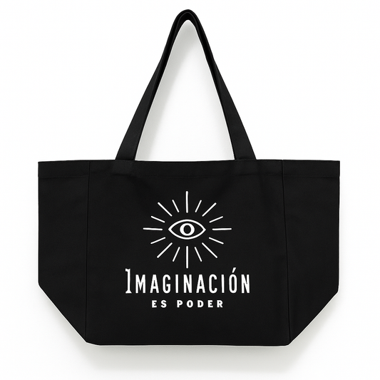 Imaginación es Poder – Creative Empowerment Tote Bag Large 35 cm x 35 cm (13.7 in x 13.7 in)