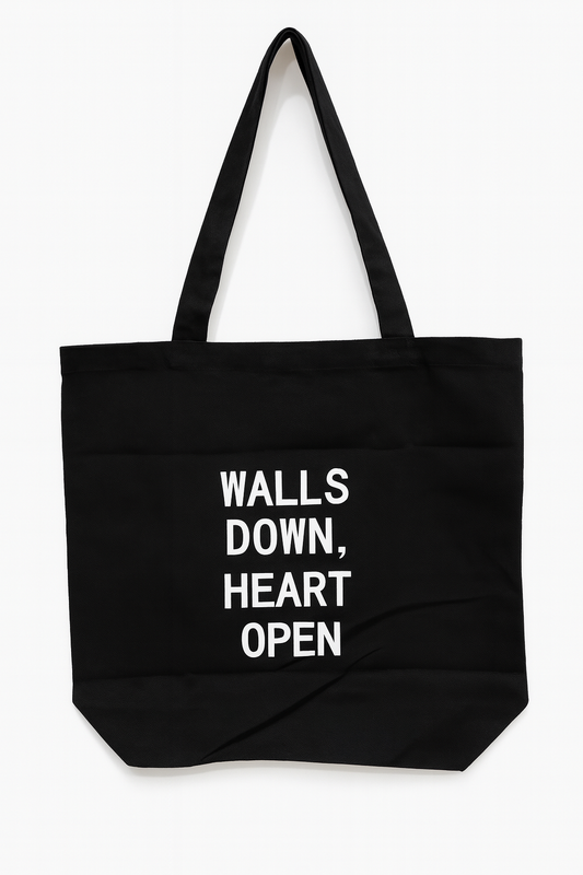 Walls Down, Heart Open Tote Bag - Extra Large 50 cm x 50 cm (19.6 in x 19.6 in)
