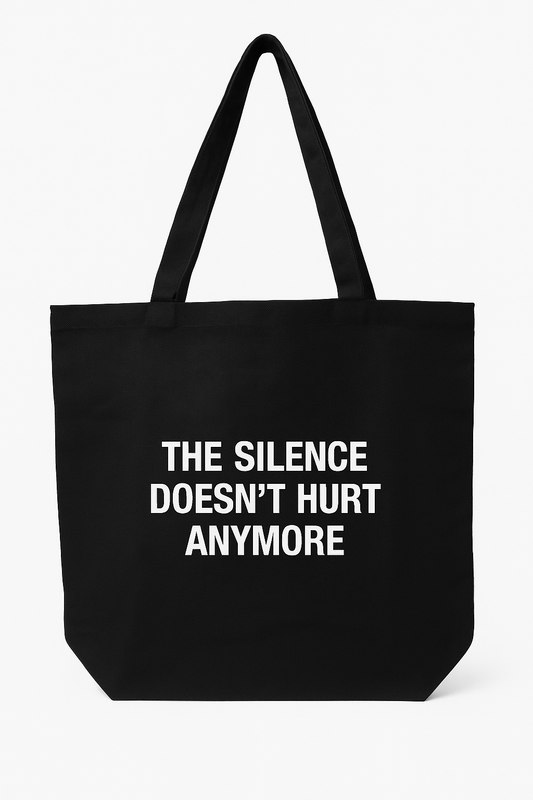 The Silence Doesn’t Hurt Anymore – Tote Bag Extra Large 50 cm x 50 cm (19.6 in x 19.6 in)